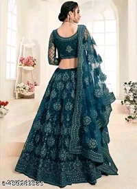Embroidered Lehenga Choli Set with Dupatta for girls and womens || Chain Work Party Wear Lehenga || Designer Chain Embellished Lehenga