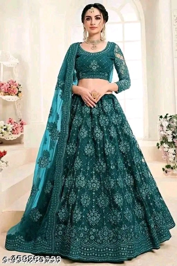 Embroidered Lehenga Choli Set with Dupatta for girls and womens || Chain Work Party Wear Lehenga || Designer Chain Embellished Lehenga
