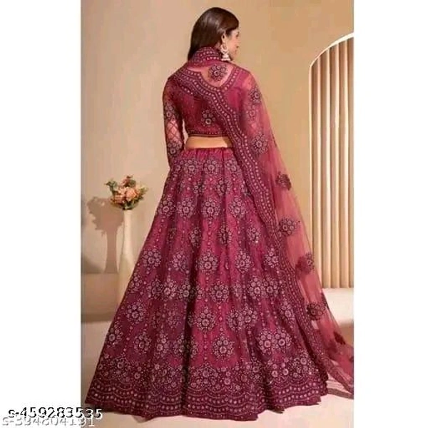 Embroidered Lehenga Choli Set with Dupatta for girls and womens || Chain Work Party Wear Lehenga || Designer Chain Embellished Lehenga