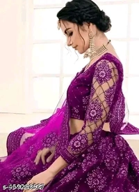 Embroidered Lehenga Choli Set with Dupatta for girls and womens || Chain Work Party Wear Lehenga || Designer Chain Embellished Lehenga
