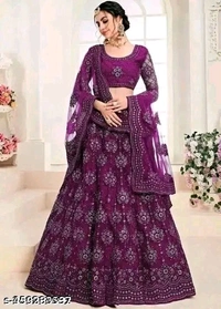 Embroidered Lehenga Choli Set with Dupatta for girls and womens || Chain Work Party Wear Lehenga || Designer Chain Embellished Lehenga