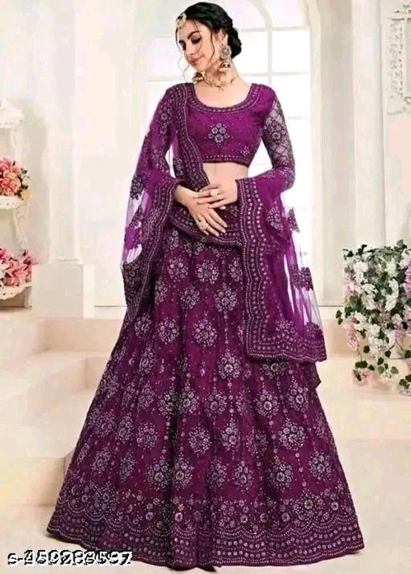Embroidered Lehenga Choli Set with Dupatta for girls and womens || Chain Work Party Wear Lehenga || Designer Chain Embellished Lehenga
