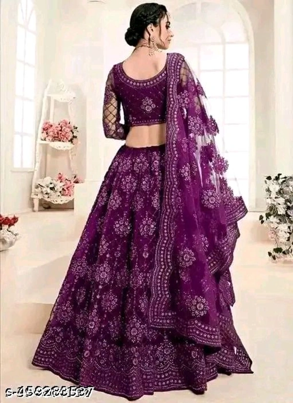 Embroidered Lehenga Choli Set with Dupatta for girls and womens || Chain Work Party Wear Lehenga || Designer Chain Embellished Lehenga