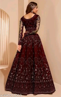 New Designer Embroidred Heavy Silk Semi Stitched Lehenga Choli For Wome
