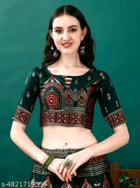 banarasi art silk  jacuard   lehenga choli  with  women  wedding party