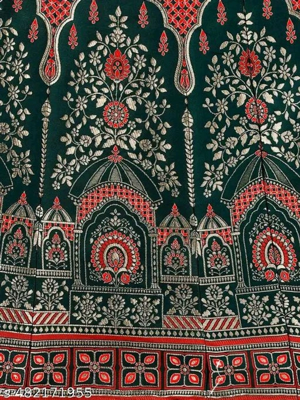 banarasi art silk  jacuard   lehenga choli  with  women  wedding party