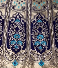 Navy Blue and Turquoise Banarasi Silk Work Lehnega Choli with Dupatta For Marriage,Holi,Navaratri,Engagement Parties or Bridal Showers,Anniversaries, Birthday,Reception,Sangeet or Mehendi