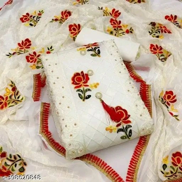 COLOURSTORY® Cotton Suit Dress Material,Unstitched Cotton Blend Kurta,Churidar Material Embellished,Semi Stitched Cotton Blend Salwar Suit Material Solid,suits material for girls,best cotton suits material
