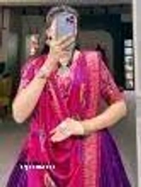 Women's Floral & Patola Print With Foil Work Tussar Silk Ethnic wear