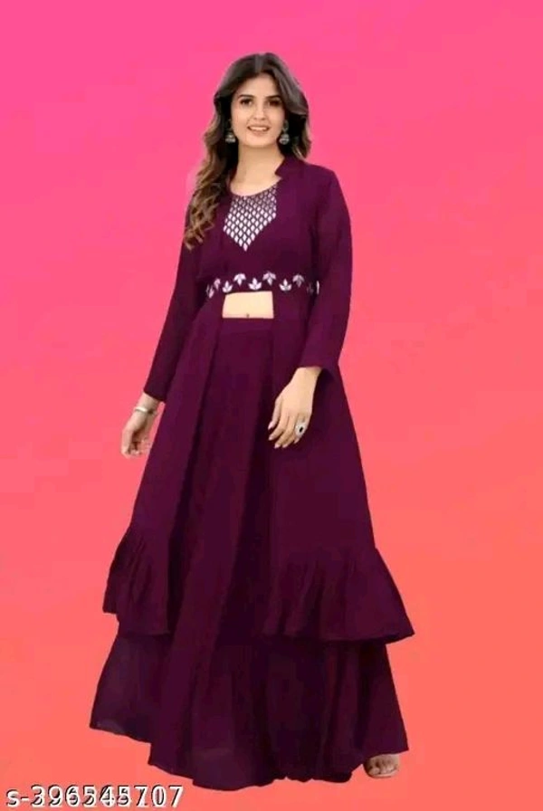 Fancy Elegant Women Top & Bottom Sets - M