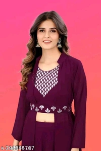 Fancy Elegant Women Top & Bottom Sets - L