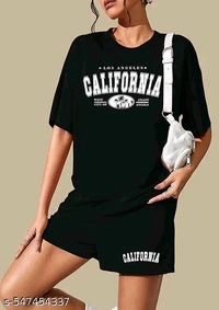 WOMEN NIKKER SET CALEFORNIA BLK+BLK - S