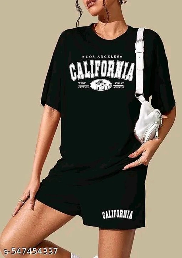 WOMEN NIKKER SET CALEFORNIA BLK+BLK - S