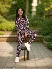 Signatures Swirl Lounge Set with Pockets – Burgundy & White - Xl