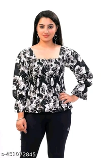 Fancy Feminine Women Tops & Tunics - L