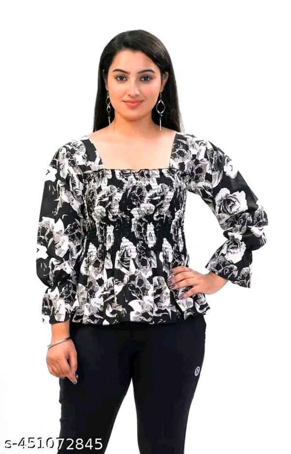 Fancy Feminine Women Tops & Tunics - L