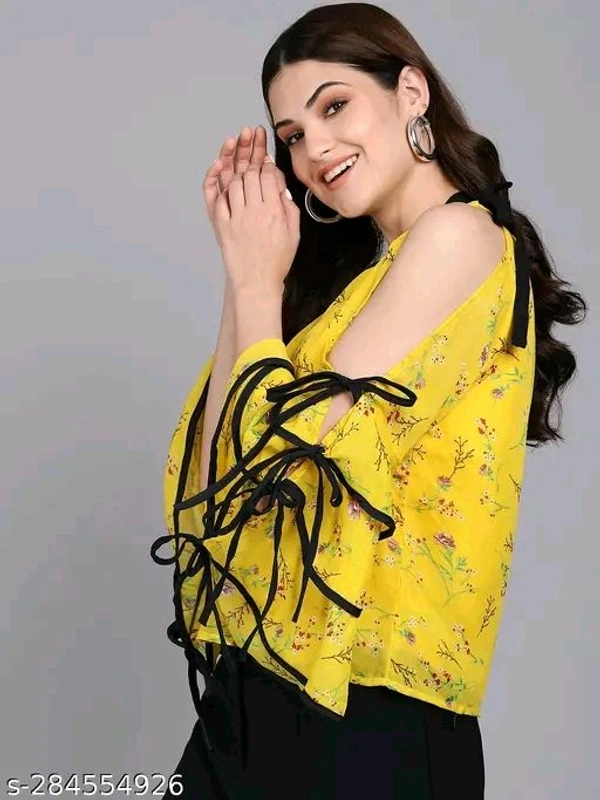 RAABTA YELLOW GGT PRINT SNP 19 TOP - L