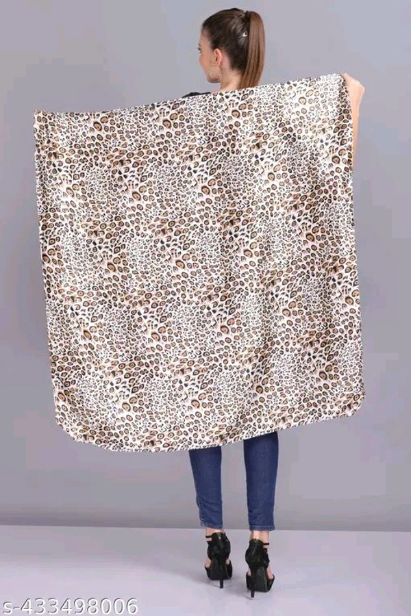 GLAUCUS Satin Silky Elegant Women Digital Print Scarf