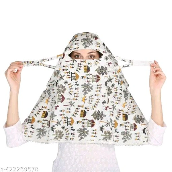 Scarf Face Cover Cum Mask Sun Protection Cotton Printed Lehariya