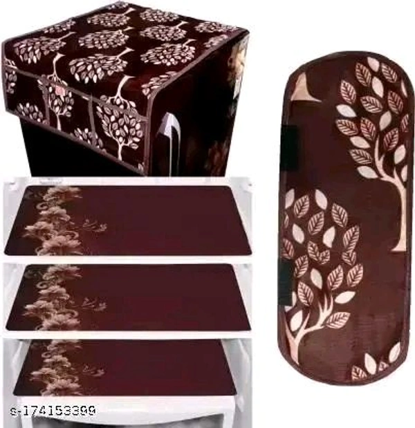 Fridge Cover For Top With Fridge Mat And Handle Cover