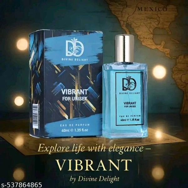 Vibrant 40ml Unisex Perfume By Divine Delight | Long-Lasting Floral Scent with Jasmine & Rose | Daily Wear Fragrance for Men & Women