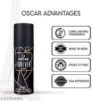 Oscar Forever Paris Black Nano Travel Size Pack Deo Perfume Body Spray - For Men (40ml X 2 )