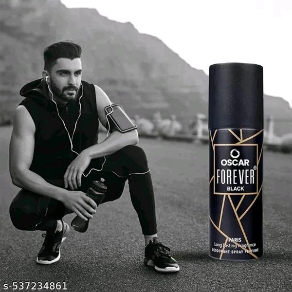 Oscar Forever Paris Black Nano Travel Size Pack Deo Perfume Body Spray - For Men (40ml X 2 )