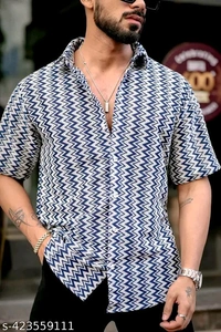Trendy Modern Men Shirts - M