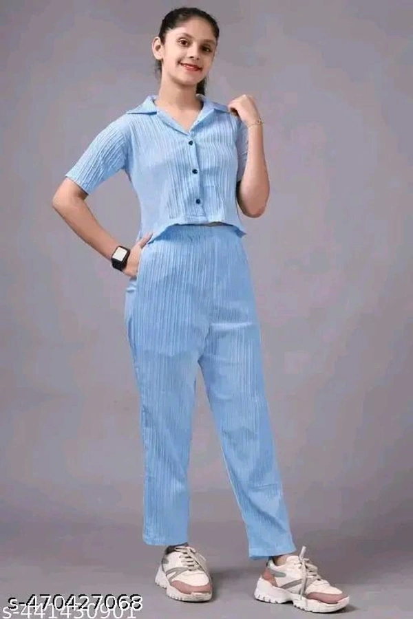 Cutiepie Comfy Girls Top & Bottom Sets - 14-15 Year, Turquoise Blue