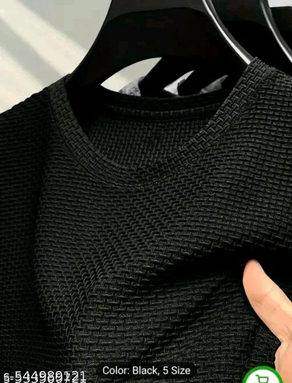 Men Popcorn Oversize Tshirts - M, Black