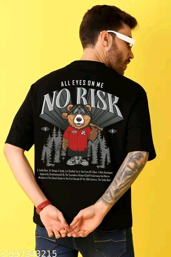 Men Cotton Blend Oversize Tshirts - S