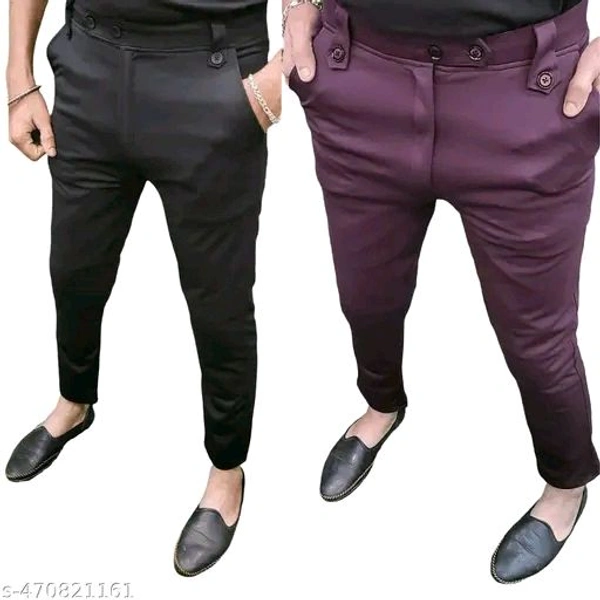 Men Trouser Combo ( Pack of 2 ) | Stylish Trousers | Soft Lycra Blend Trousers | Mens & Boys Trousers | Casual Wear Trousers - 28
