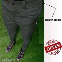 HackStar formal Pants for Men | Men's Slim fit Formal Pant | Stretchable Trouser | Party wear Trousers - 34