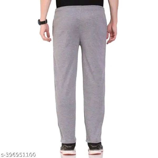 Diwazzo Men's Solid Straight Silver Track Pants - 32