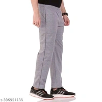 Diwazzo Men's Solid Straight Silver Track Pants - 32