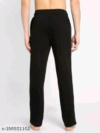 DIWAZZO Men's Solid Straight Black Track Pants - 34
