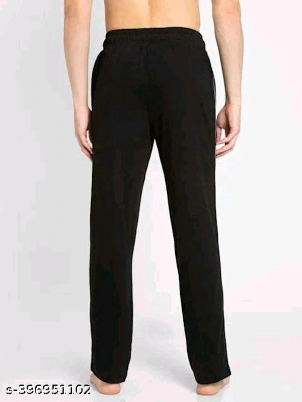 DIWAZZO Men's Solid Straight Black Track Pants - 34