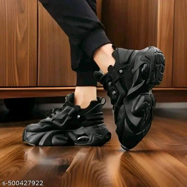 stylish casual shoes for men shoes | black retro shoes | premium quality black retro shoes 46 - 8