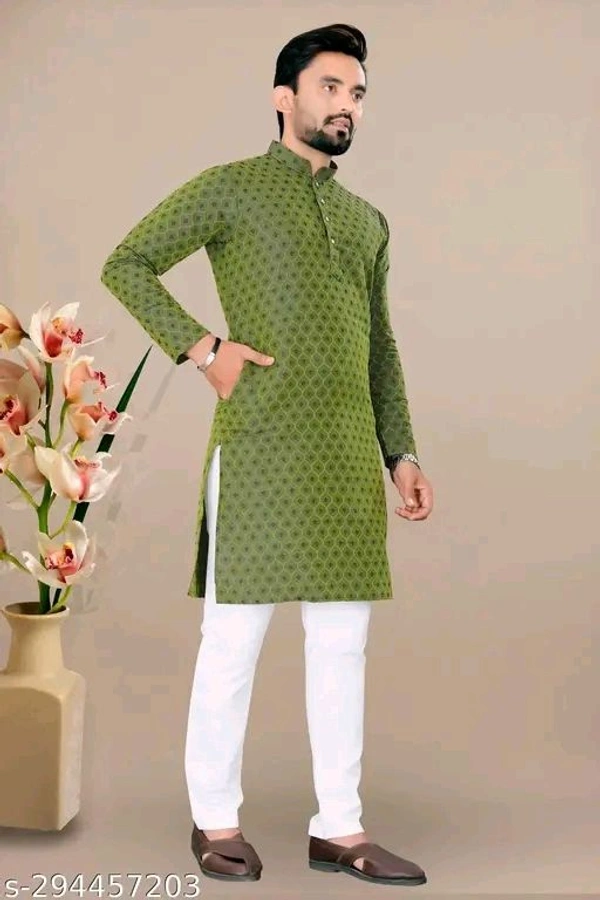Fancy Men Kurta Sets/Men Kurta Set/kurta with pajama for mens/Mens Straigth Kurta Pyjama Combo Set In 100% Cotton/Kurta Pyjama For Men/cotton kurta pajama for men/Stylish Men Kurta Set - M