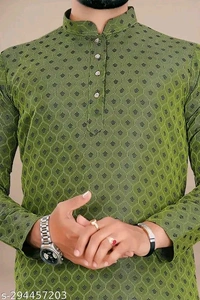 Fancy Men Kurta Sets/Men Kurta Set/kurta with pajama for mens/Mens Straigth Kurta Pyjama Combo Set In 100% Cotton/Kurta Pyjama For Men/cotton kurta pajama for men/Stylish Men Kurta Set - M