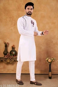 Men's Kurta With Pyajamas, Men's Wedding Kurta With Chudidar, Men's Kurta Set - S