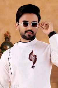 Men's Kurta With Pyajamas, Men's Wedding Kurta With Chudidar, Men's Kurta Set - S