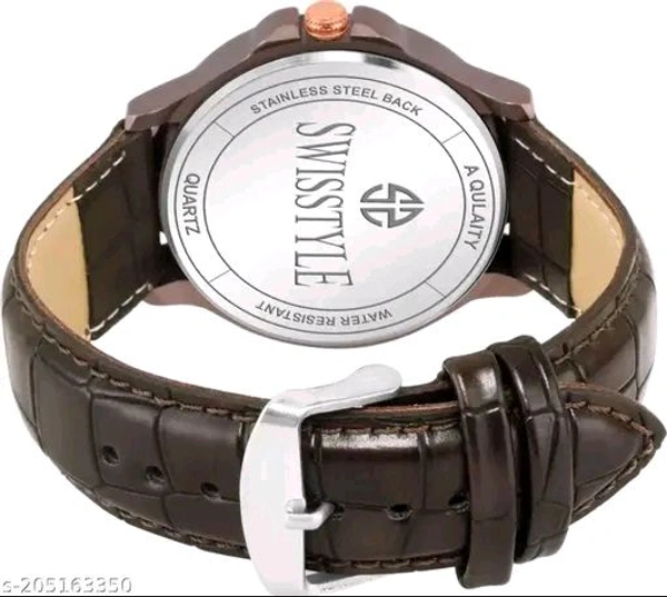 Swisstyle Men Synthetic Round Dial Brown Analog Watch