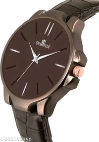 Swisstyle Men Synthetic Round Dial Brown Analog Watch