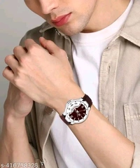 Day and Date Functioning Leather Strap Quartz Analog Watch for Boys/Men  - Best Gift Item for Boys/Men