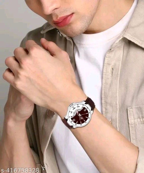 Day and Date Functioning Leather Strap Quartz Analog Watch for Boys/Men  - Best Gift Item for Boys/Men