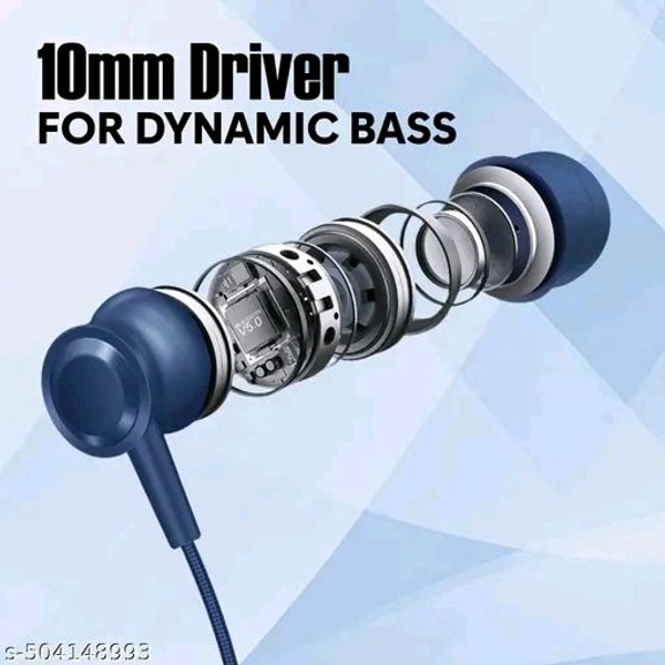 TP Troops Wireless in-Ear Neckband Bluetooth Earphones with 10mm Drivers, Rich Music Experience, 50 Hours Playtime, Type C Fast Charging, Neckband Earphones with Voice Assistant-Blue