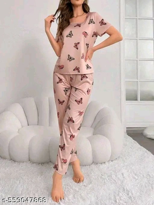 Satin Women Nightsuits - L