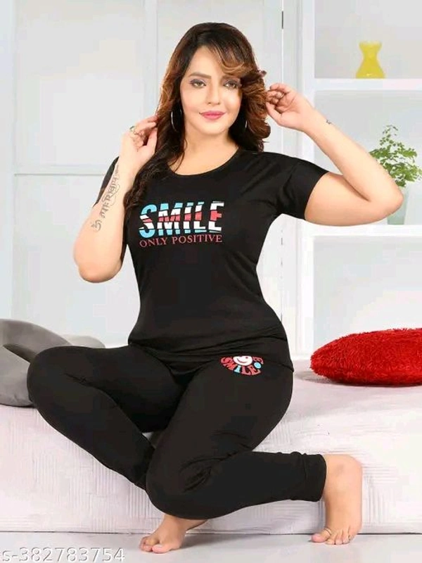 WOMENS TRENDING CO-ORD SET - NIGHTSUITE SET -JOGGERS NIGHT SUITE -NIGHTDRESS - SET TOP AND PAYJAMA SET FOR WOMENS AND GIRLS - M