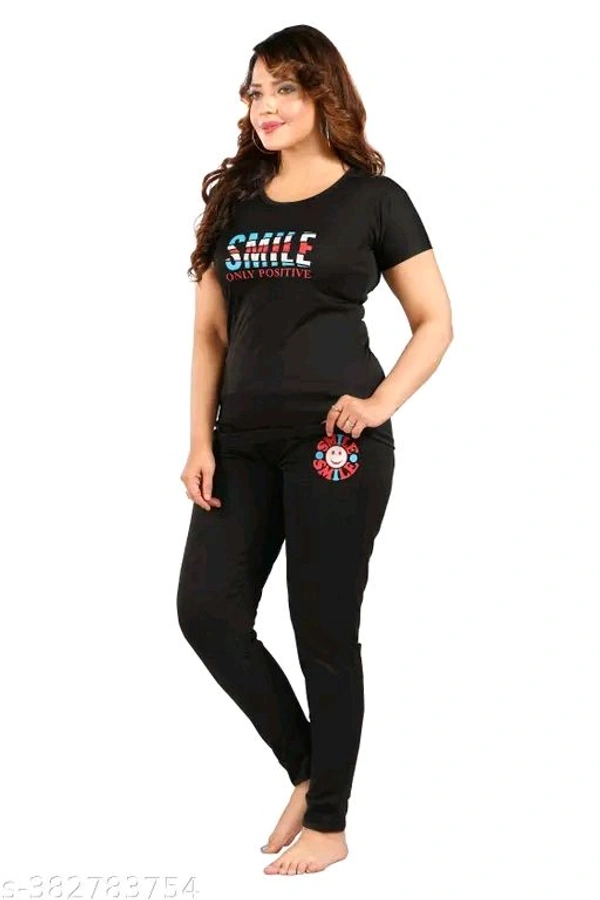 WOMENS TRENDING CO-ORD SET - NIGHTSUITE SET -JOGGERS NIGHT SUITE -NIGHTDRESS - SET TOP AND PAYJAMA SET FOR WOMENS AND GIRLS - L